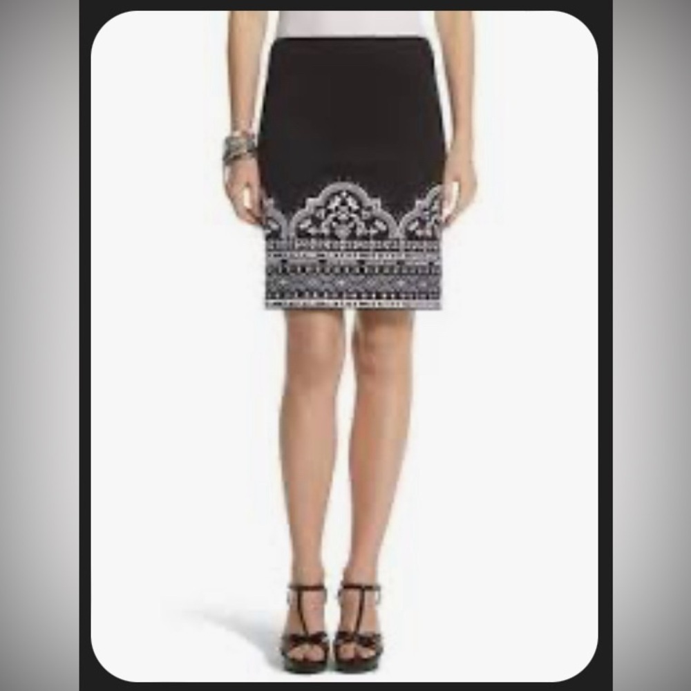 WHBM Embroidered Skirt